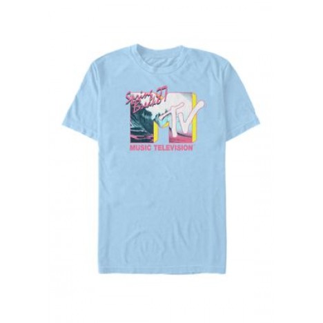 Spring Break 87 Wave Colorful Logo Short-Sleeve T-Shirt