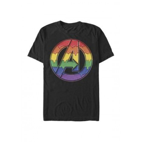 Avengers Dripping Rainbow Logo T-Shirt