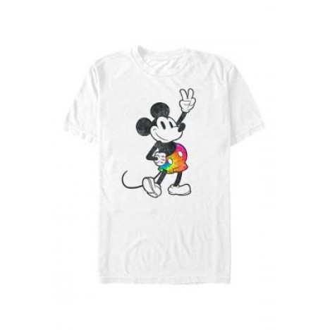Mickey Classic Tie Dye Mickey Stroked T-Shirt