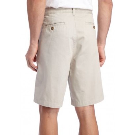 9-in Flat Front Twill Shorts