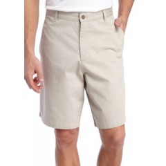 9-in Flat Front Twill Shorts