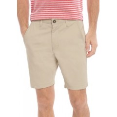 9 Inch Twill Flat Front Shorts