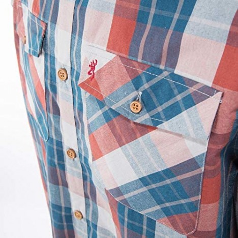 Browning Men's Powell Shirt Long Sleeve Plaid Button Down Shirt for Men