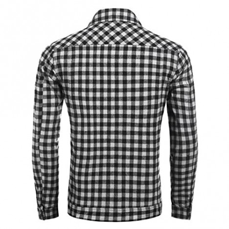 COOFANDY Men's Fashion Long Sleeve Plaid Shirt Business Casual Regular Fit Button Down Shirts