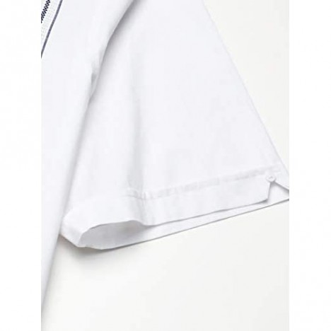 Cubavera Men's Big & Tall Yarn Dye Textured Panel Short Sleeve Button-Down Shirt
