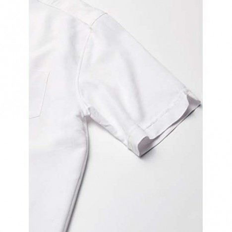 Cubavera Men's Short Sleeve Tonal Floral Jacquard Woven Shirt with Pocket