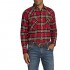 ELY CATTLEMAN Men's Long Sleeve Western Brawny Flannel Shirt Red Plaid X-Large