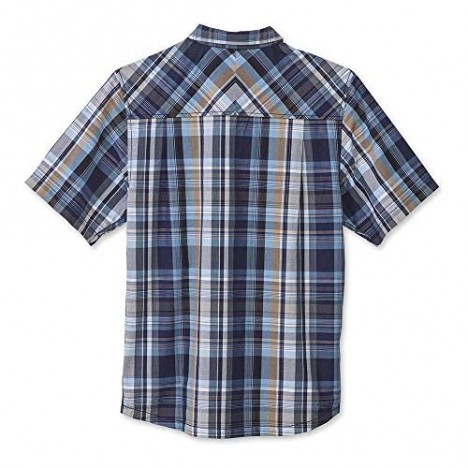 KAVU Corbin Short Sleeve Print Plaid Button Up Shirt