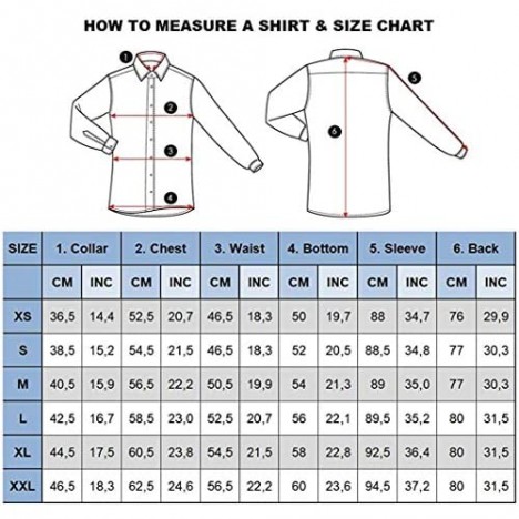 KIGILI Mens Dress Shirts Long Sleeve Slim Fit Formal Casual Button Down Non Iron Shirts