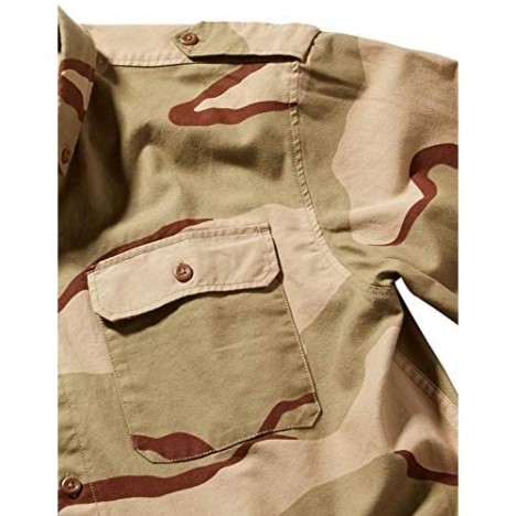 Lacoste Men's Long Sleeve Lve Twill Camo Printed Woven Shirt