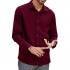 LecGee Men's Casual Dress Shirts Regular Fit Solid Long Sleeve Button Down Shirts