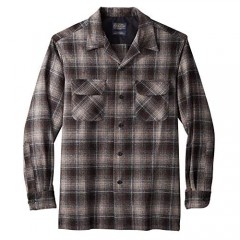 Pendleton Men's Long Sleeve Tall Board Shirt Tan/Black/Grey Ombre 3X-Large