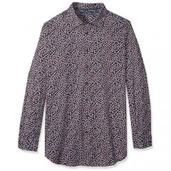Perry Ellis Men's Big and Tall Long Sleeve Abstract Floral Print Shirt