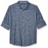 Perry Ellis Men's Untucked Roll Sleeve Chambray Floral Print Button-Down Shirt