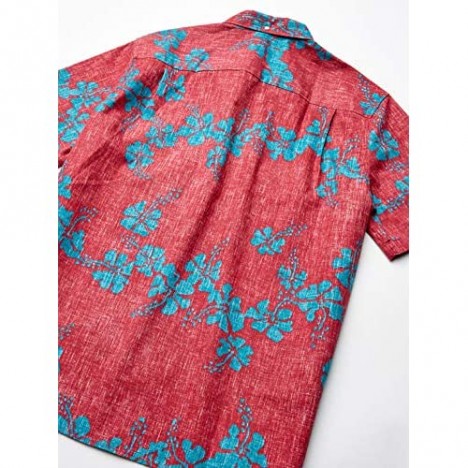 Reyn Spooner mens 50th State Flower Spooner Kloth Tailored Fit Hawaiian Button Down Shirt State Flower - Red 3X-Large US