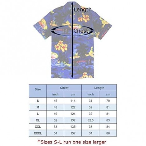 Tropical Beach Print Men’s Hawaiian Aloha Shirt