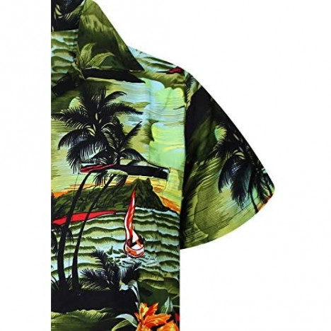 V.H.O. Funky Hawaiian Shirt Shortsleeve Surf DarkGreen 4XL
