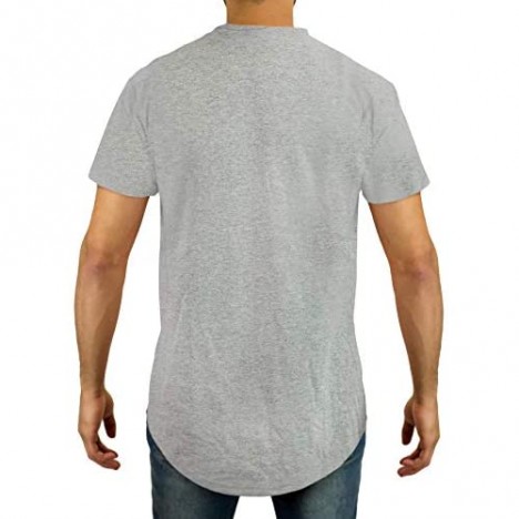 Bleecker and Mercer Mens Hip Hop Streetwear Tee Elongated Longline Long Length T-Shirts