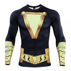 COOLMAX Shazam 3D Print T Shirt Men's Compression Shirt