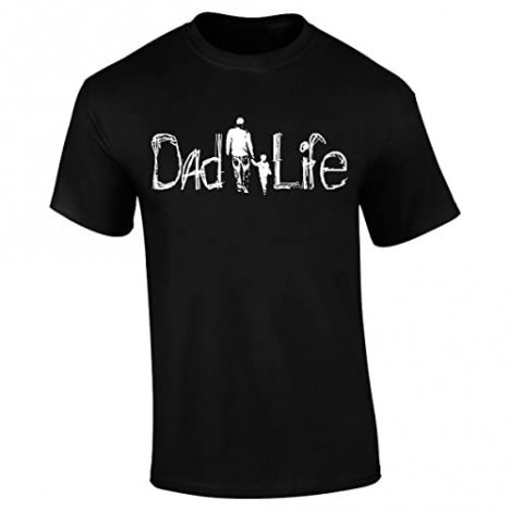 DadLife Brand Dad Tshirt Daughter & Son Gift for Fathers Short Sleeve Graphic T