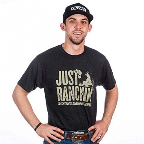 Dale Brisby Black Just Ranchin’ Silhouette Unisex T-Shirt