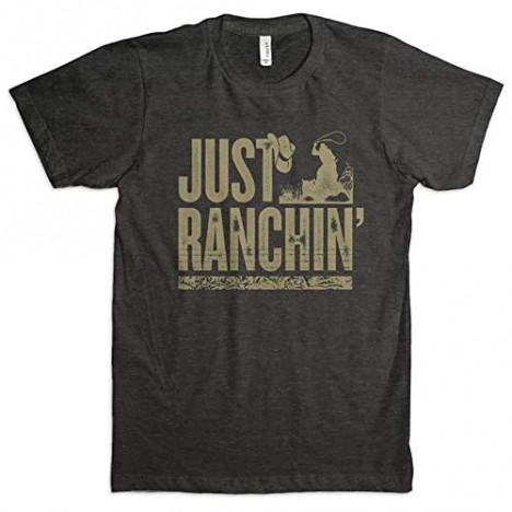 Dale Brisby Black Just Ranchin’ Silhouette Unisex T-Shirt