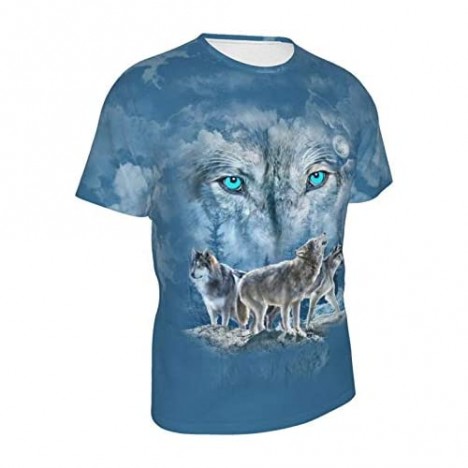 Eagle Mens Casual T-Shirts 3D Print Crew Neck Short Sleeve Novelty Shirts for Summer Tees Tops