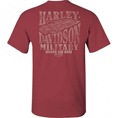 Harley-Davidson Military - Men's Cayenne Dyed Graphic T-Shirt - Aviano Air Base | Label Legend