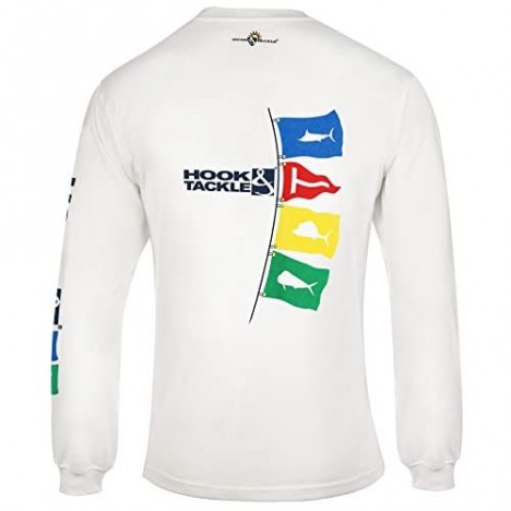 Hook & Tackle Men’s Tag Flags | Long Sleeve | UV Sun Protection | Performance Fishing Shirt