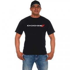 JH DESIGN GROUP Men's Dodge Emblem Black Crew Neck T-Shirt