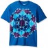 Liquid Blue Men's Unprinted Blue Mandala Tie Dye Short Sleeve T-Shirt