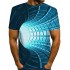 Men's Graphic Optical Illusion T-Shirt Print Short Sleeve Daily Tops Basic Exaggerated Round Neck