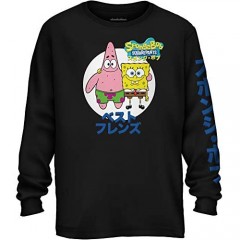 Mens Spongebob Squarepants Shirt - Spongebob Patrick & Krusty Krab Long Sleeve Tee