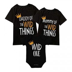 Minseng Direct Wild One Baby Boy Girl 1st Birthday Outfit Family Matching Set