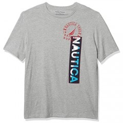 Nautica Men's Big and Tall Short Sleeve 100% Cotton Jersey Graphic T-Shirt