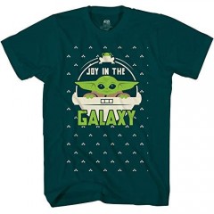 Star Wars Mandalorian Joy to The Galaxy Holiday Tee T-Shirt