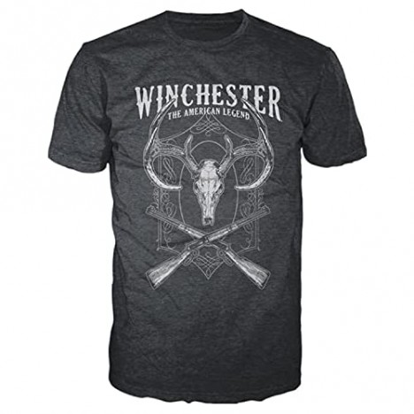 The Winchester Deer Skull Crossed Rifles Vintage T-Shirts for Men